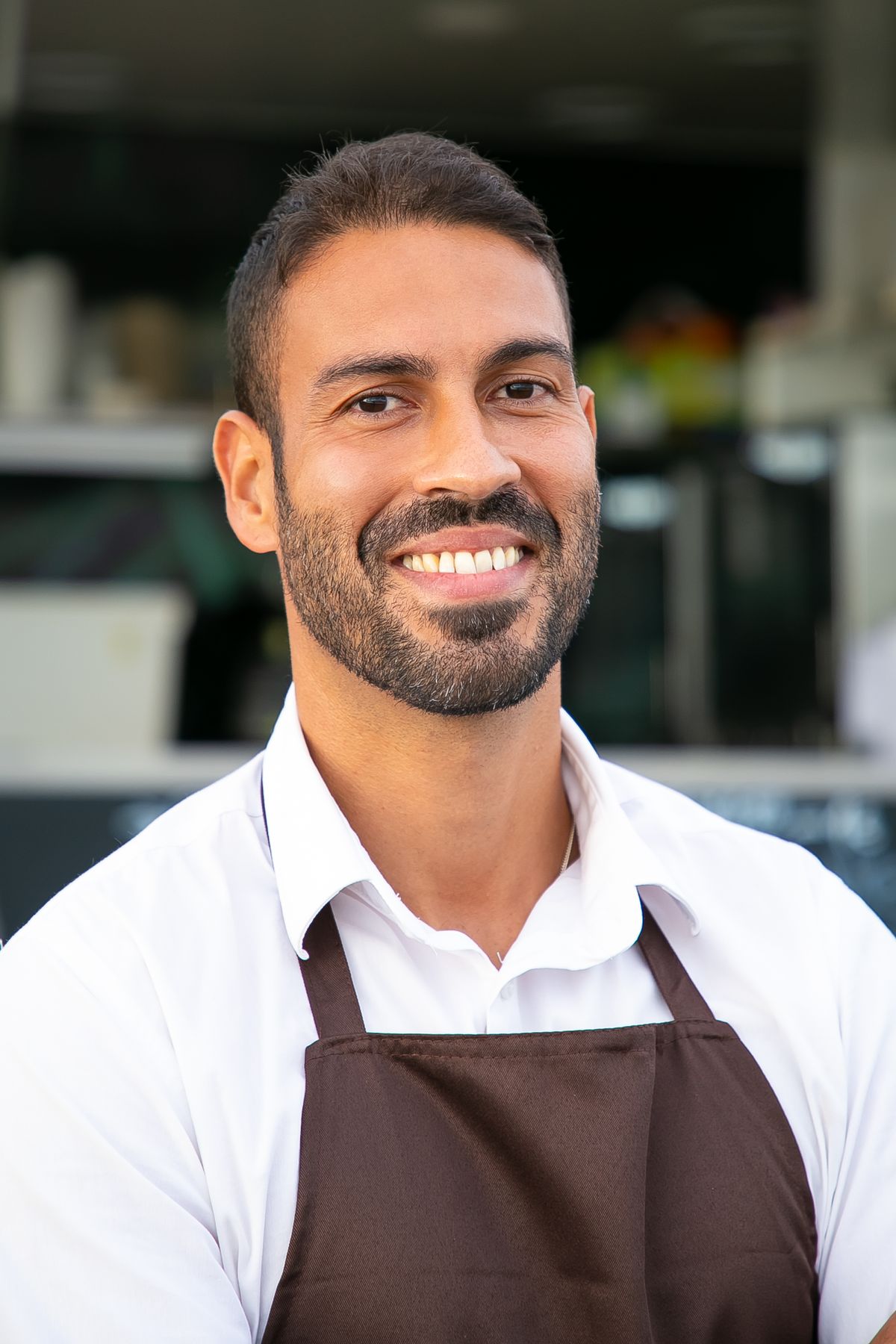 A smiling service provider