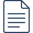 Icon of a document with four horizontal lines and a folded top-right corner.