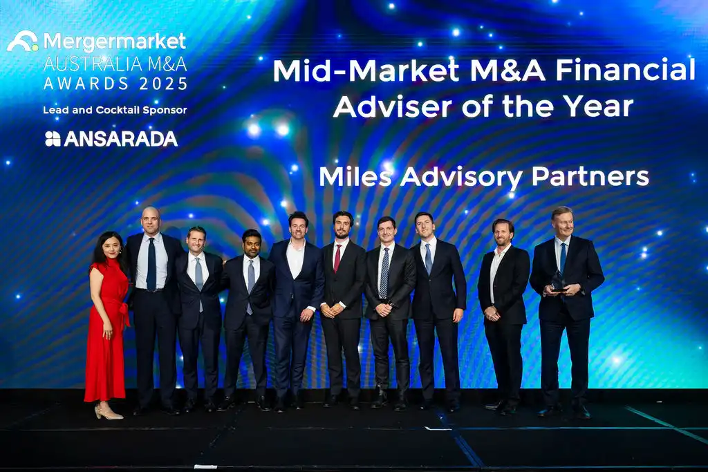 Miles wins Mid-Market M&A Adviser of the Year 2025