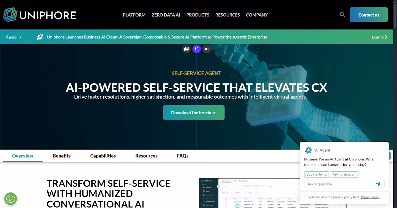 Uniphore Self-Service Agent