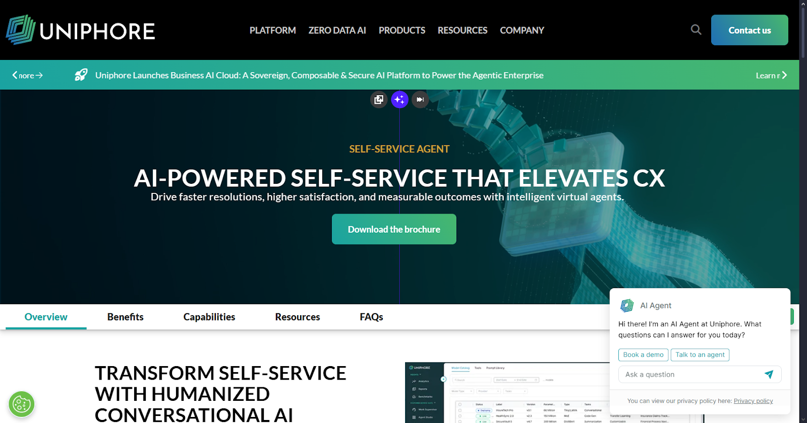 Uniphore Self-Service Agent