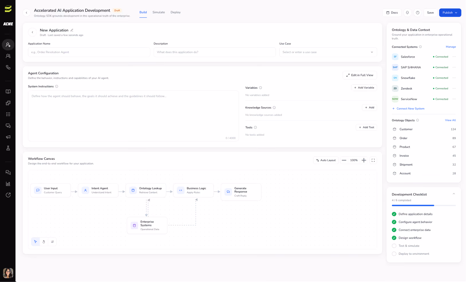 ACME Application Dashboard Image