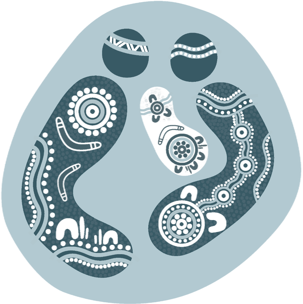 Indigenous artwork based on the PMHA Logo icon
