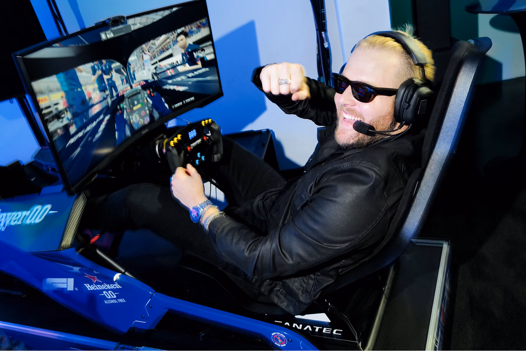 Heineken Player 0.0 sim racing event — campaign visual