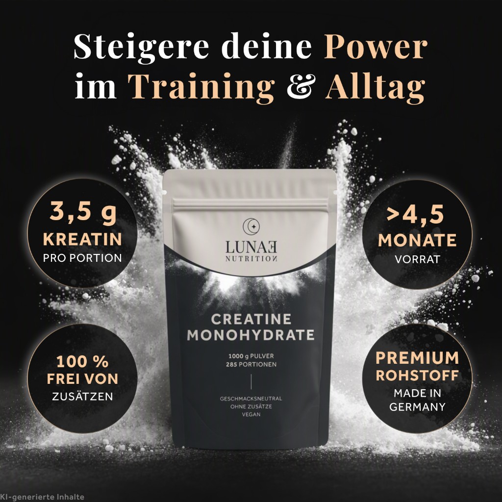 LUNAE Creatine Benefit Infografik