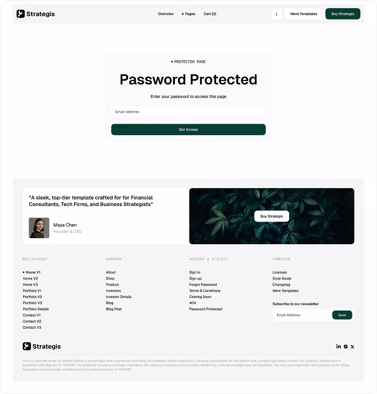 Consulting firm template protected