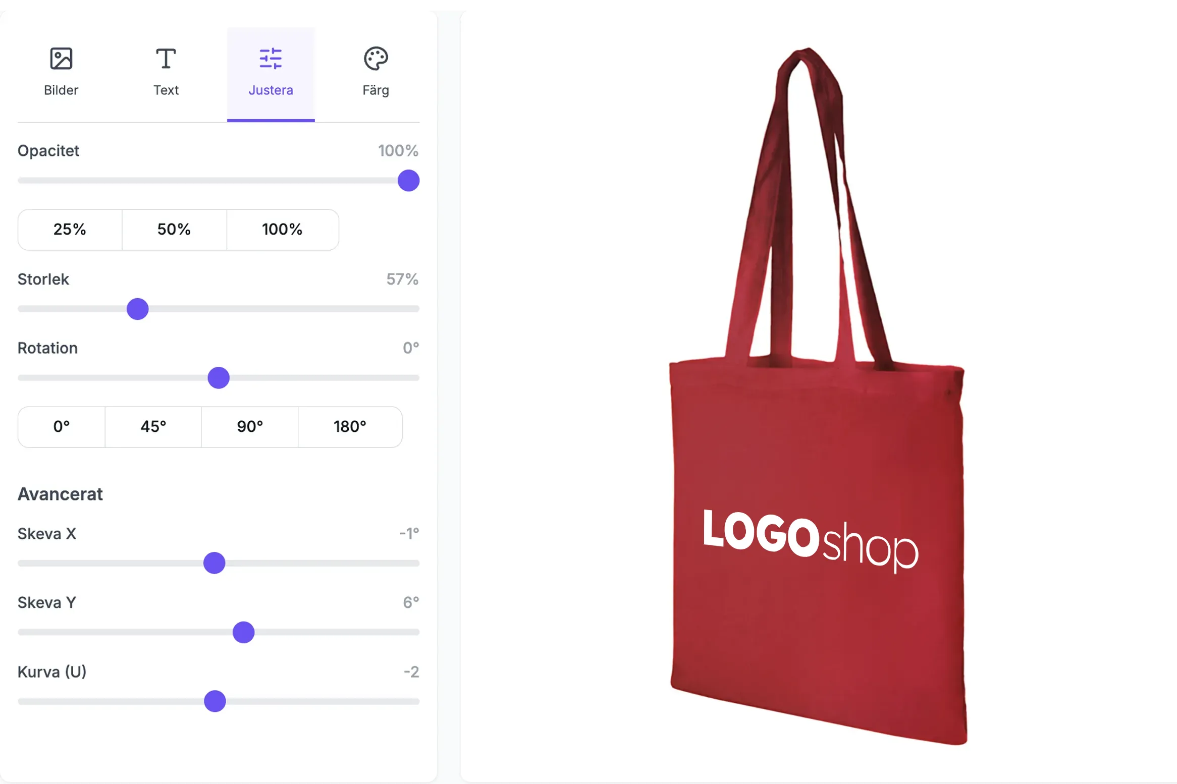 Logoverktyget i Unitedprofile Sales