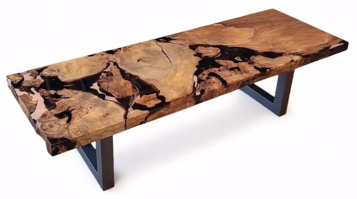 Seltener Unikat Tisch aus einem Stück altem Wurzelholz als funktionaler Kunst, außergewöhnlichem Collectible Design Möbel und skulpturalem Kunstobjekt mit dokumentierter Provenienz