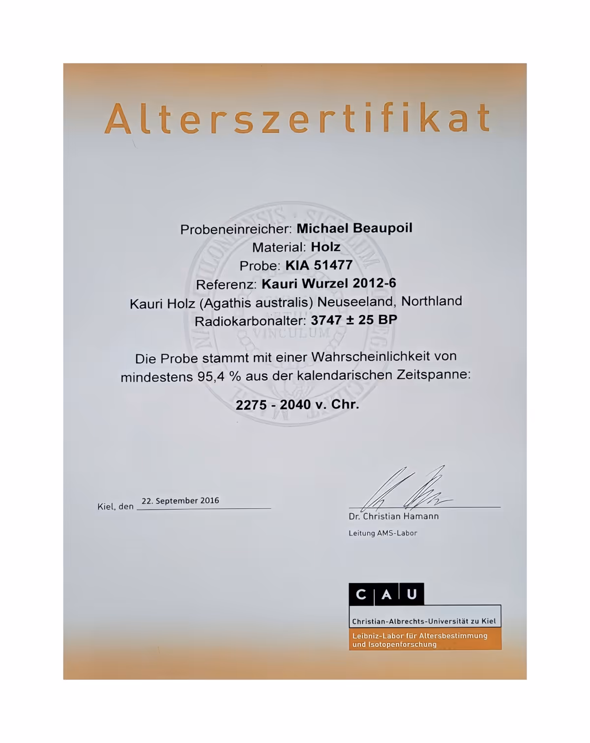 Alterszertifikat vom Collectible Konferenztisch mit dokumentierter Herkunft und wissenschaftliche Datierung für 3.700 Jahre Geschichte für exklusive Architekturen