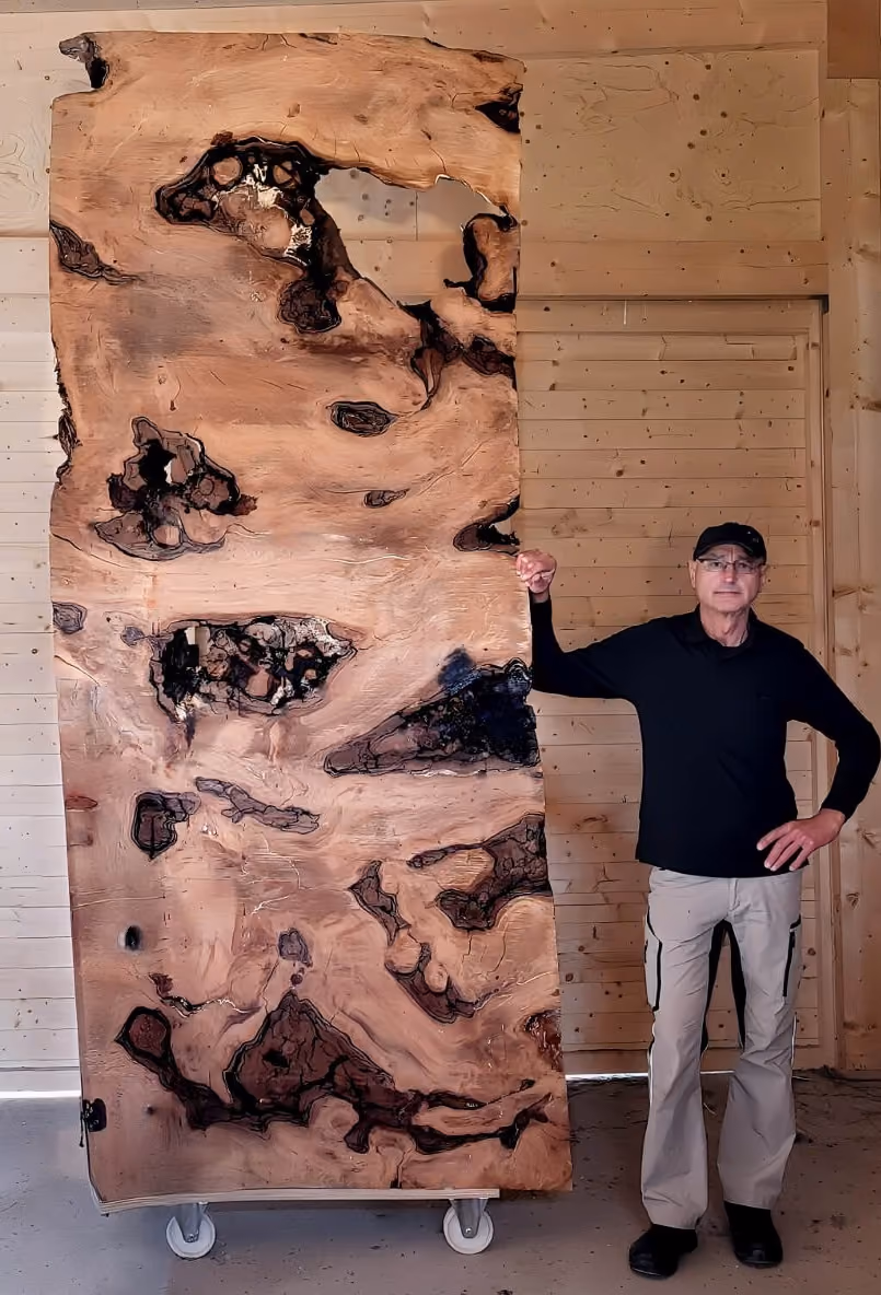 Une racine vieille de plusieurs millénaires, d'un seul tenant, dont l'origine et la provenance sont attestées, constituant une pièce de collection unique, dotée d'une forte présence visuelle, d'un design naturel et d'un artisanat contemporain exclusif 