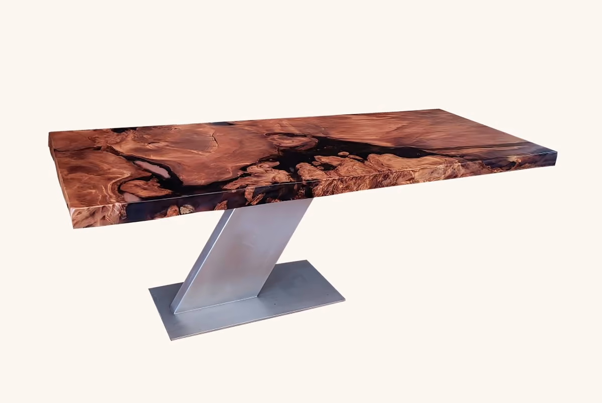 Moderner Unikat Collectible Designtisch als zeitgenössische Kunst, skulpturaler Esstisch und repräsentatives Sammlerstück