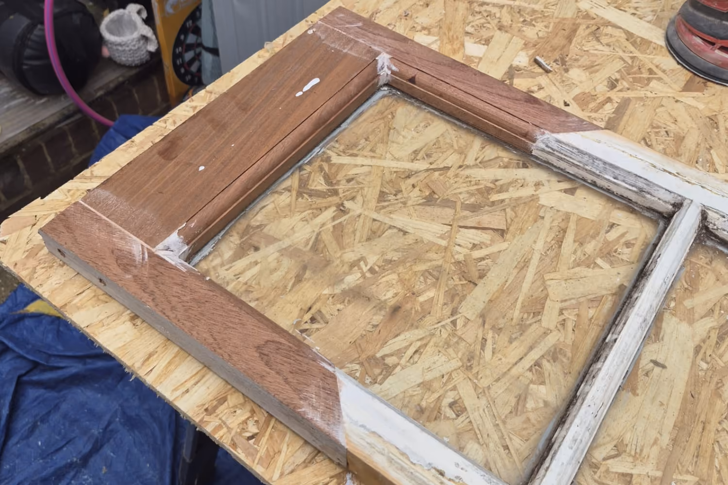 Wooden door from the outside