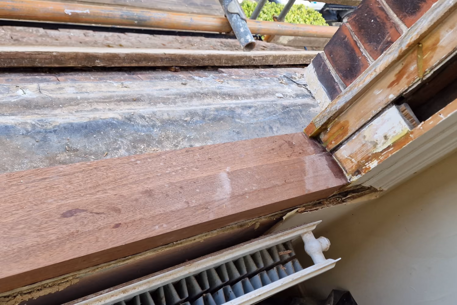 A finished repair job
