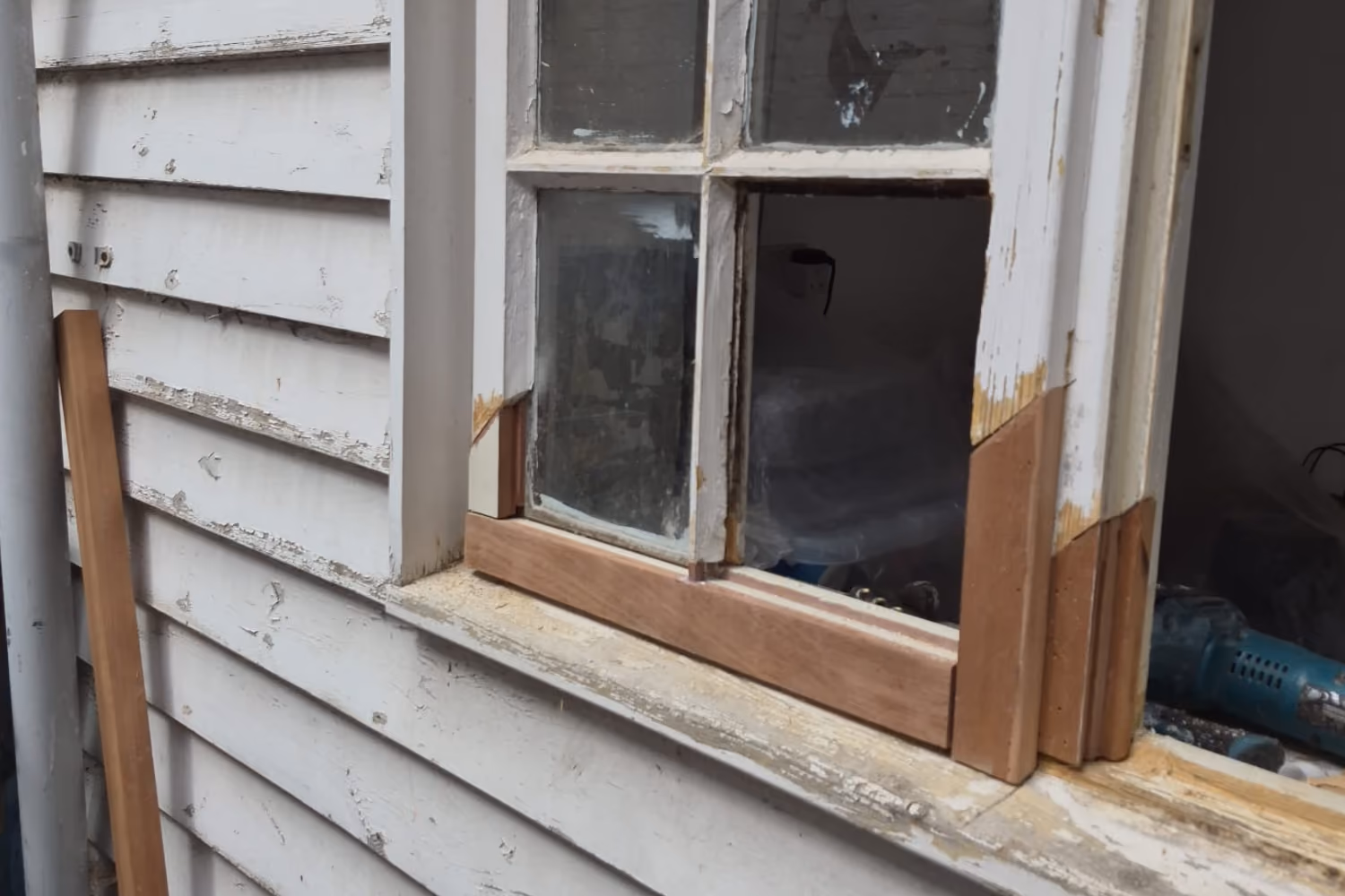 A finished repair job