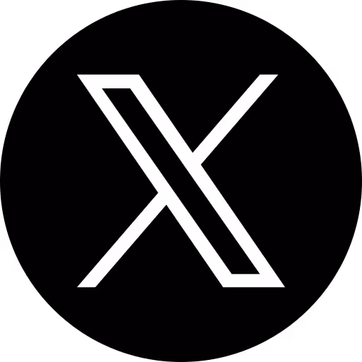 a black and white logo for X