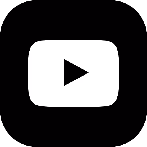 a black and white youtube logo