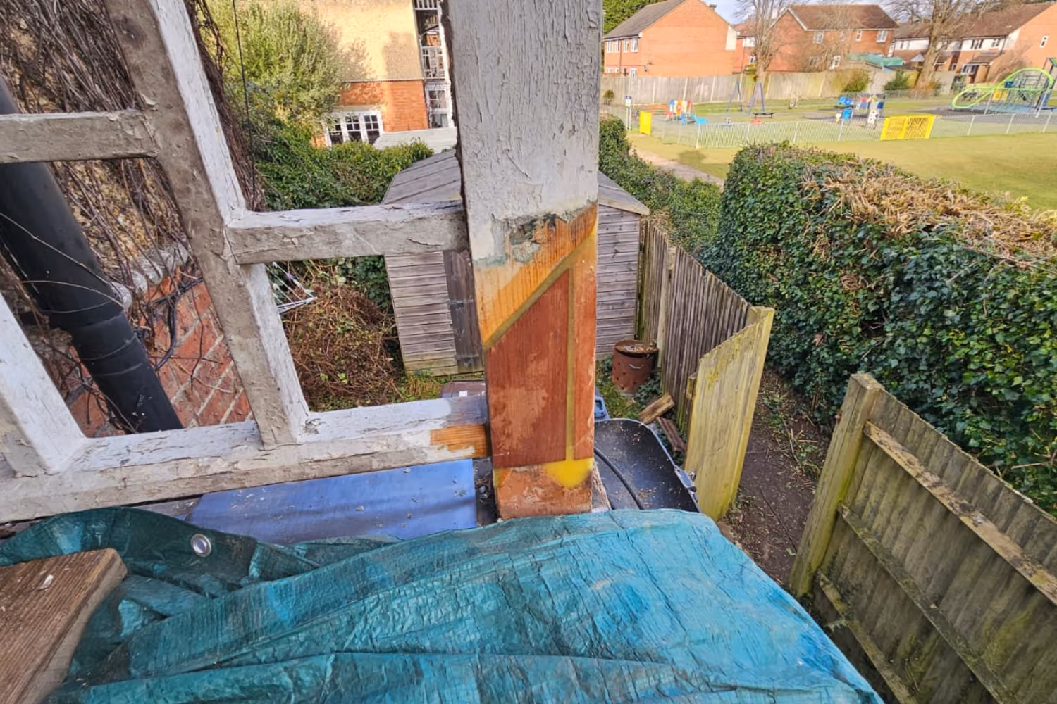 A finished repair job
