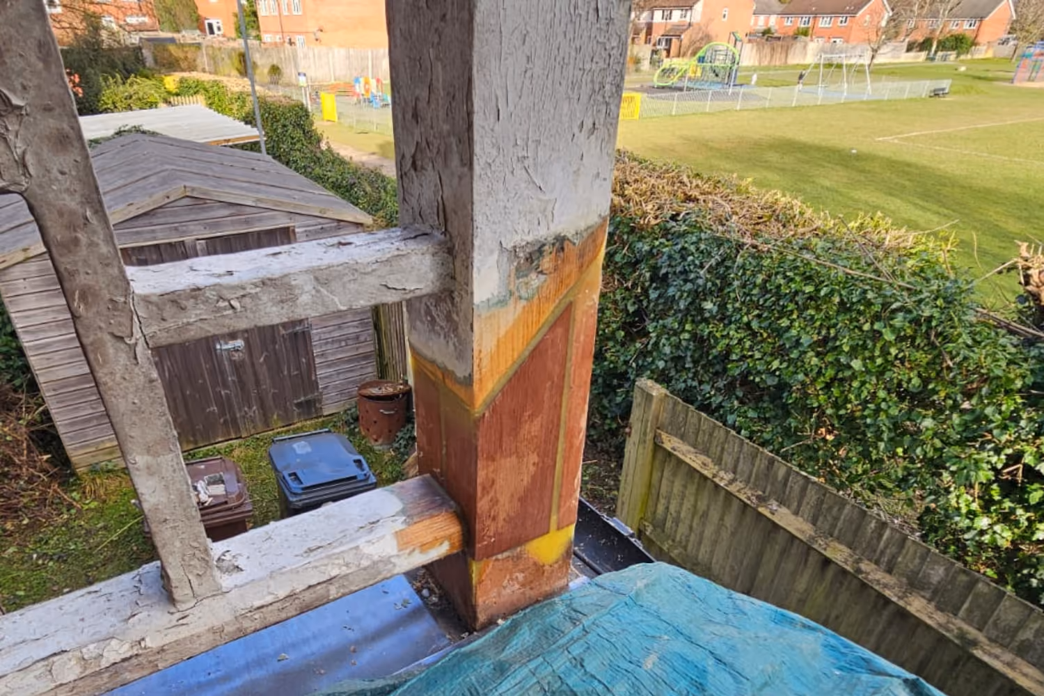 A finished repair job