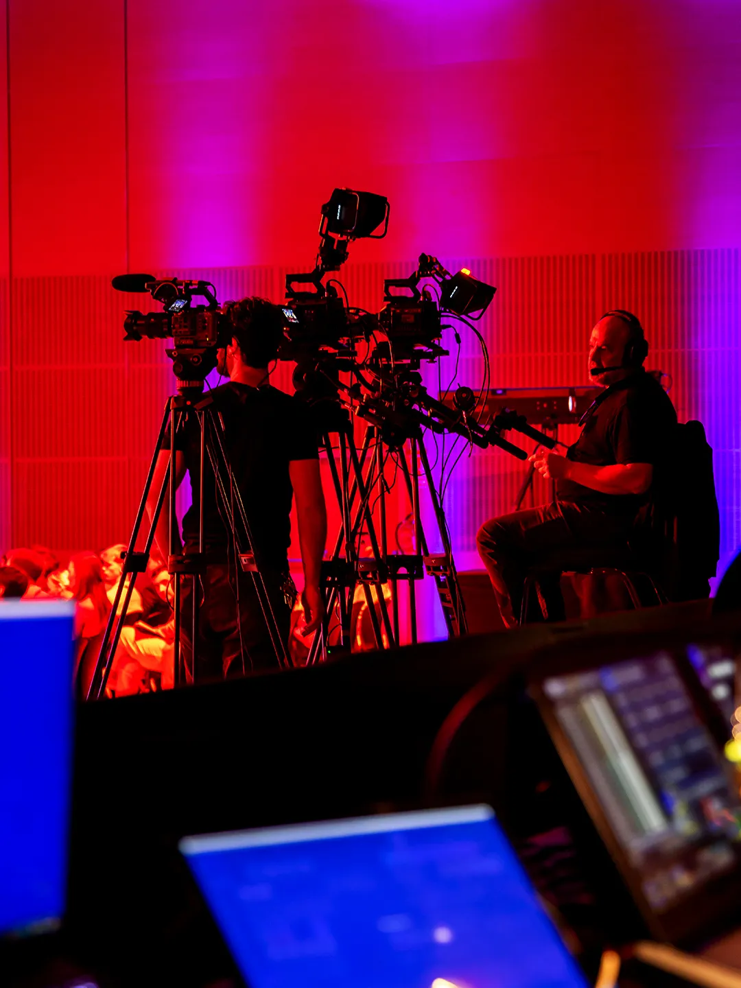 Equipo de técnicos audiovisuales