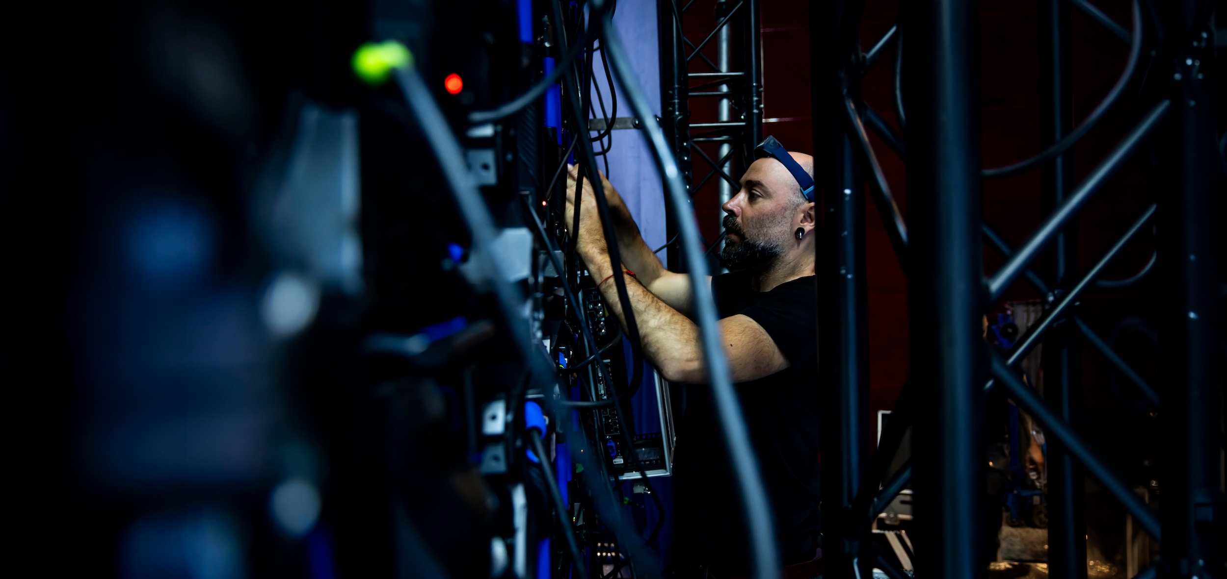 Equipo de técnicos audiovisuales