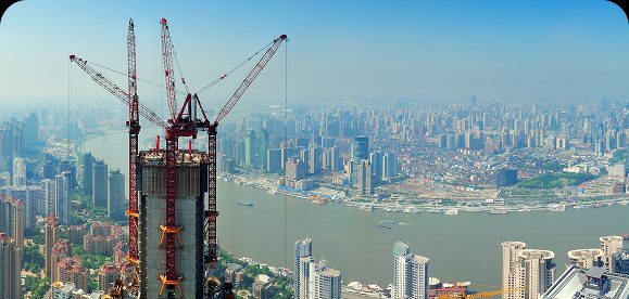 High-rise construction skyline
