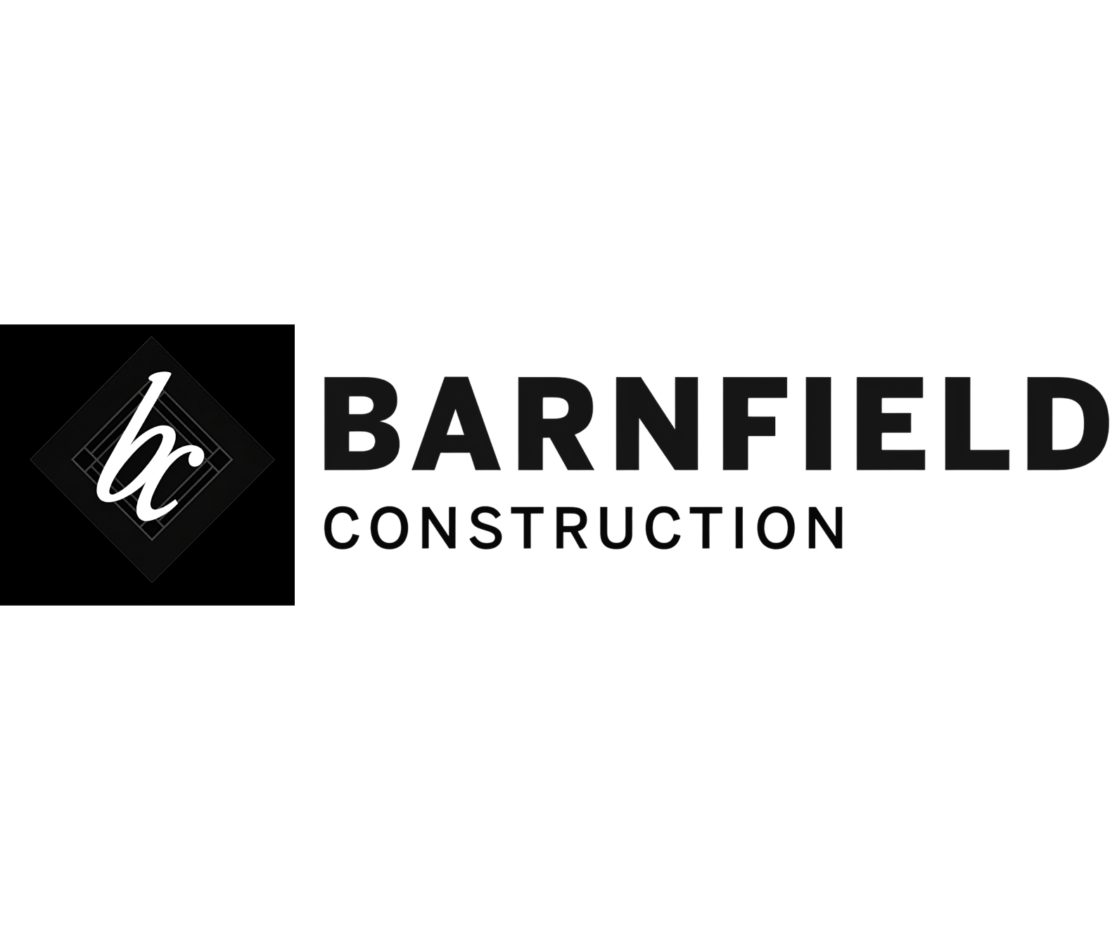 Barnfield Construction logo.