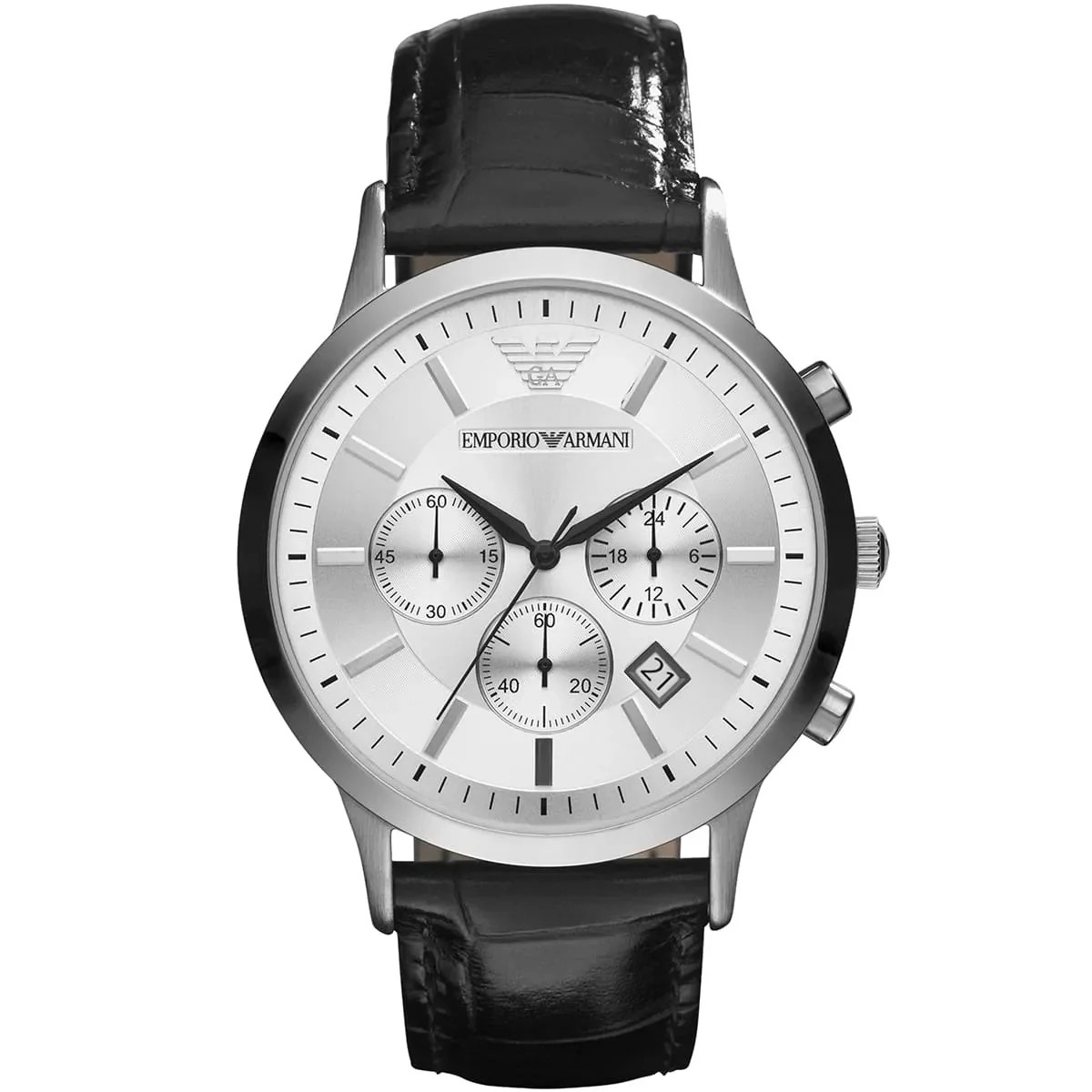 Emporio Armani Chronograph Silver Dial Watch