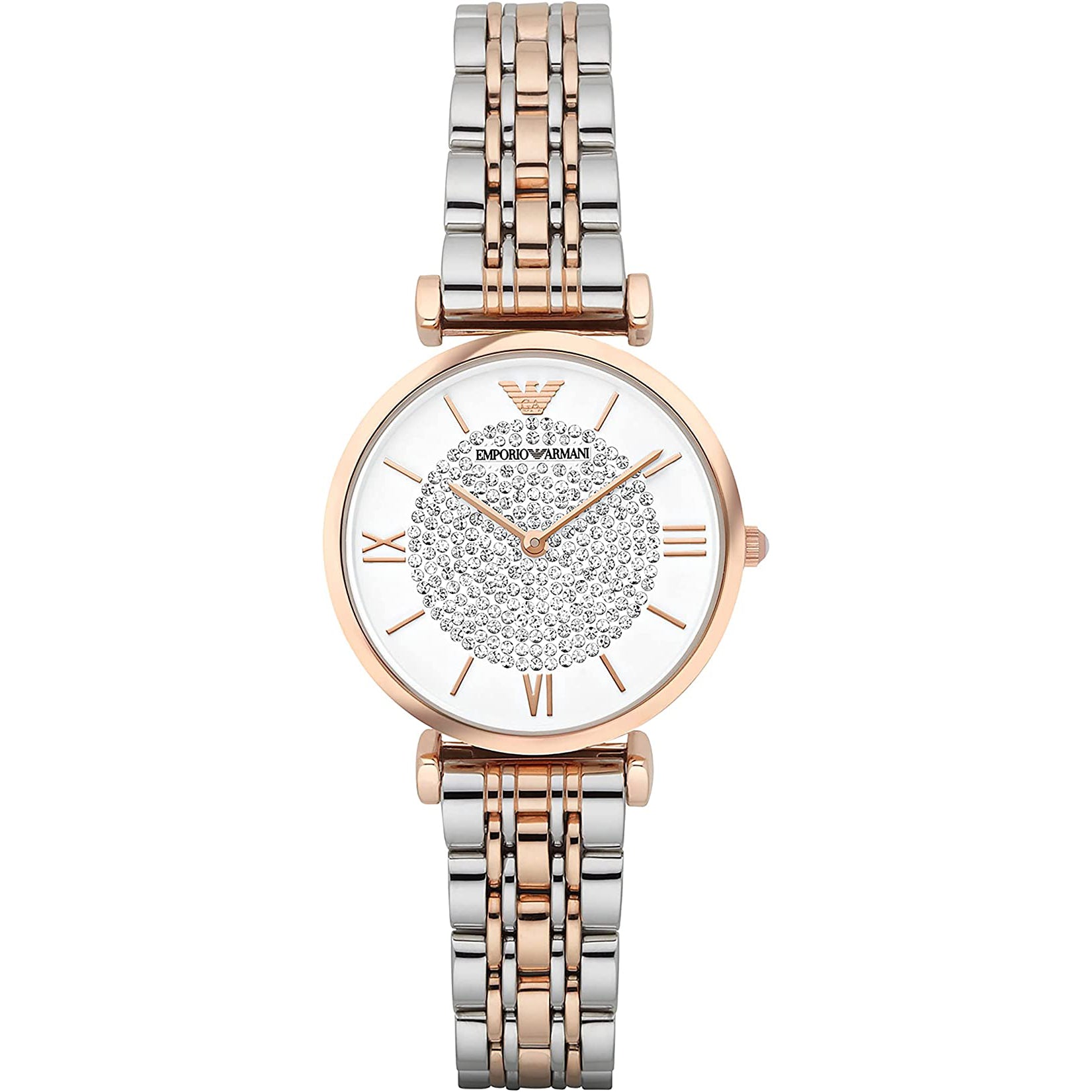 Emporio Armani Gianni T-Bar AR1926 Quartz White Dial Ladies Watch