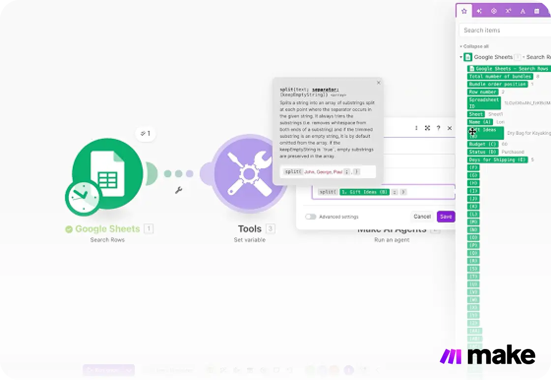 Make scenario building an AI tool, with its settings panel