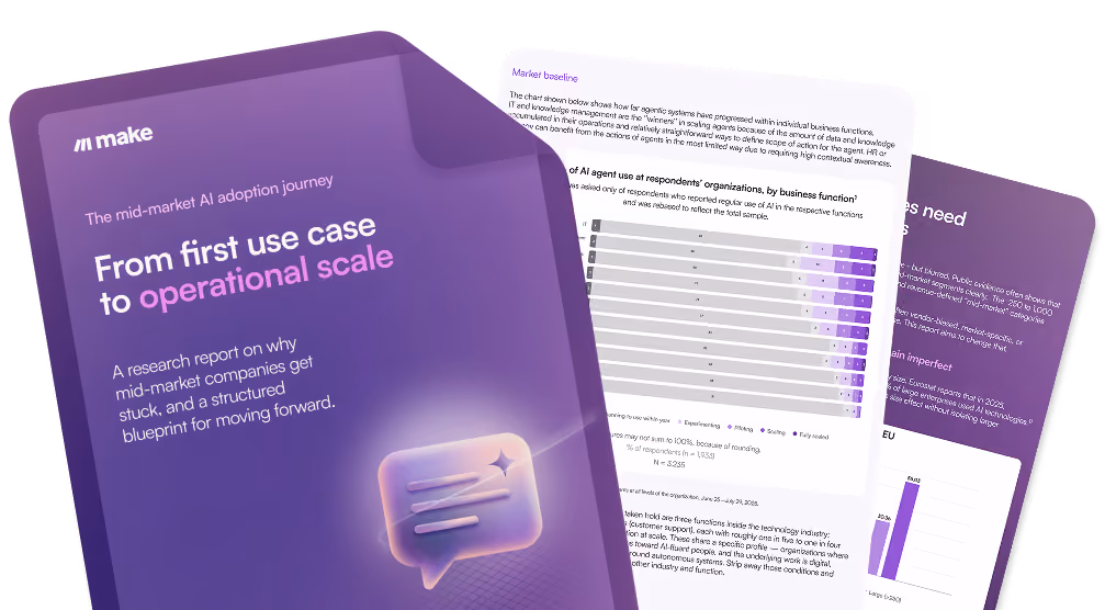 Make guide From first use case to operational scale