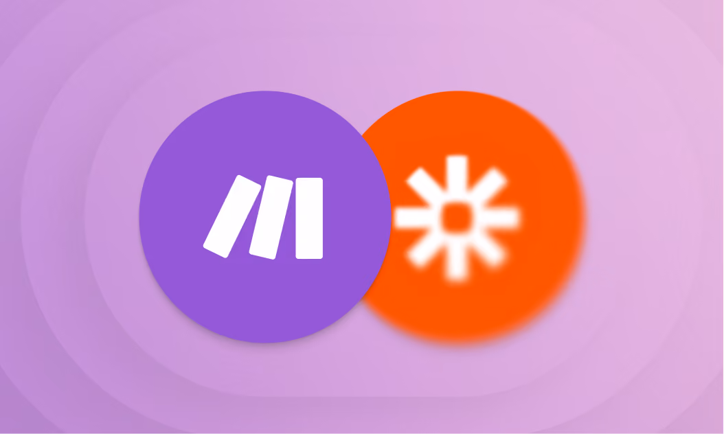 Make and Zapier logos