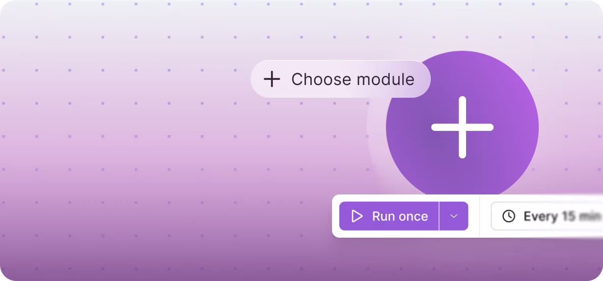 Adding a module in the Make scenario builder
