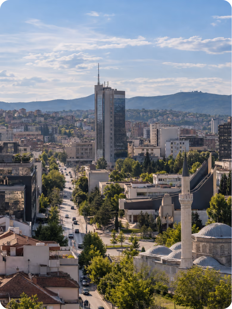 View over Pristina, Kosovo