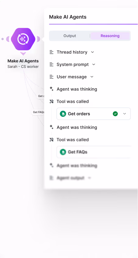 Make AI agent showing each step it took