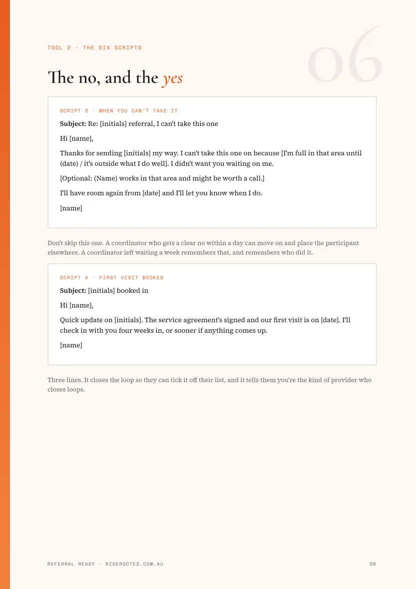 Two of the six coordinator scripts