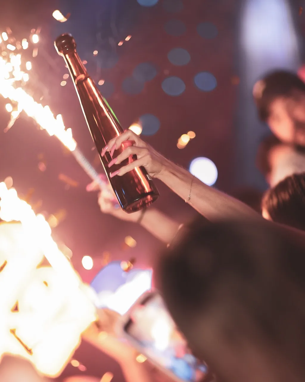 VIP Reservations Bottle service delivered with sparklers at a VIP table at The Ivy Cleveland.