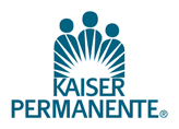 Kaiser Permanente logo with three stylized figures and rays above the text.