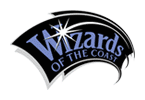 Wizards of the Coast logo with stylized W and starburst.