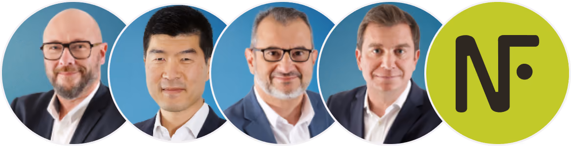 Équipe fondatrice NovaFab — Cédric Chanoine, Thibaut Reboullet, Olivier Fromont, Renaud Valentin