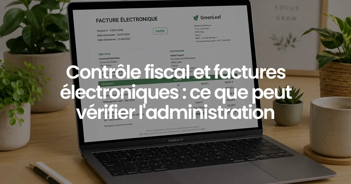 Contrôle fiscal et factures électroniques : ce que peut vérifier l'administration
