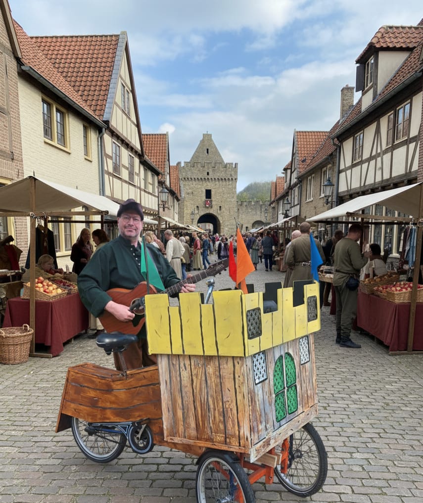 Troubadour Edgar op een feest