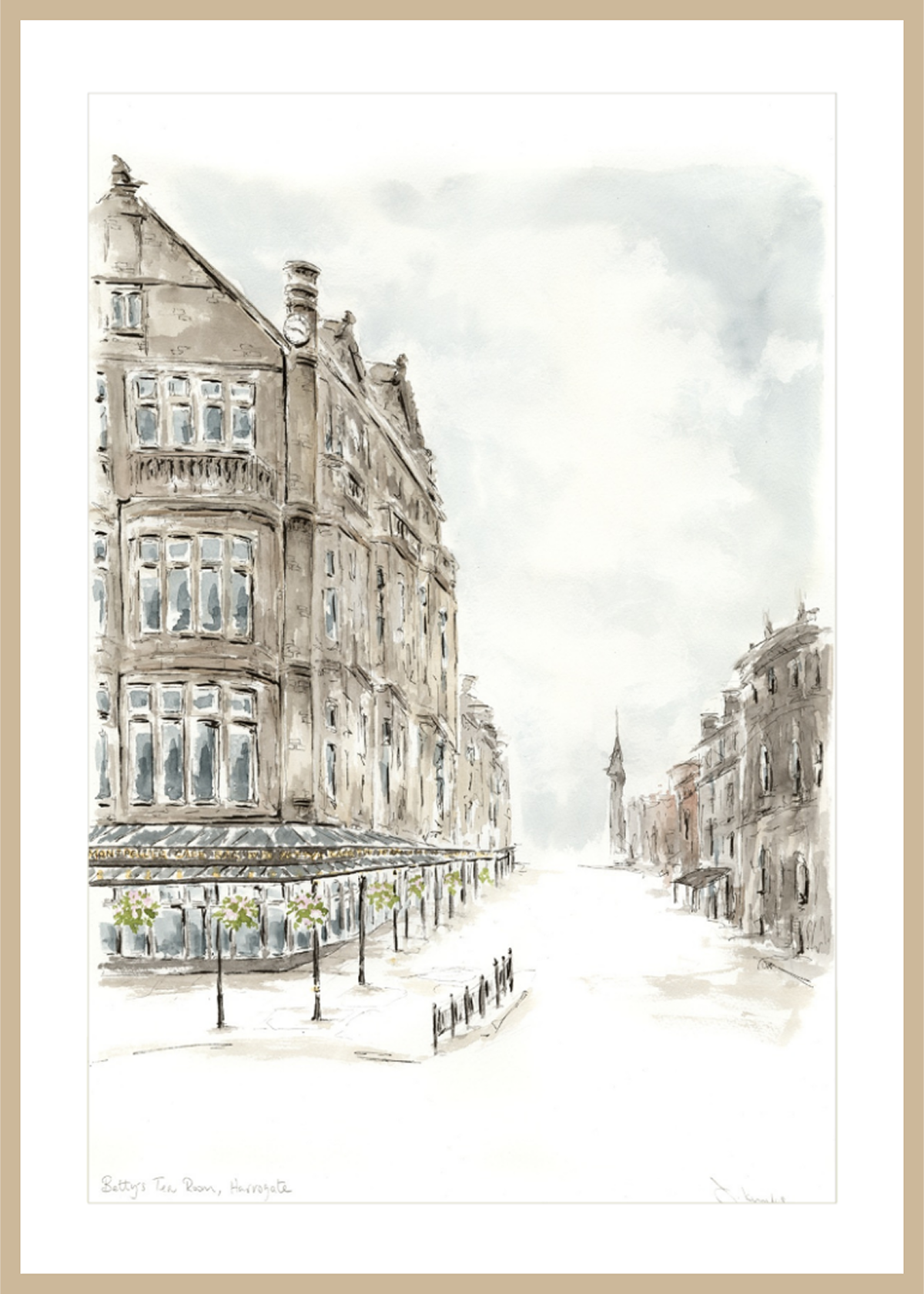 Short Stay Harrogate Bettys at First Light A4 Print Only