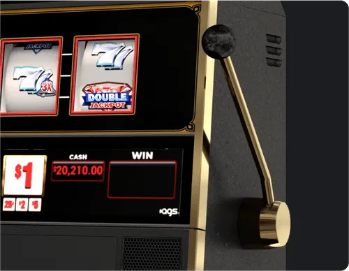 AGS slot machine showing Double Jackpot with $20,210 cash display