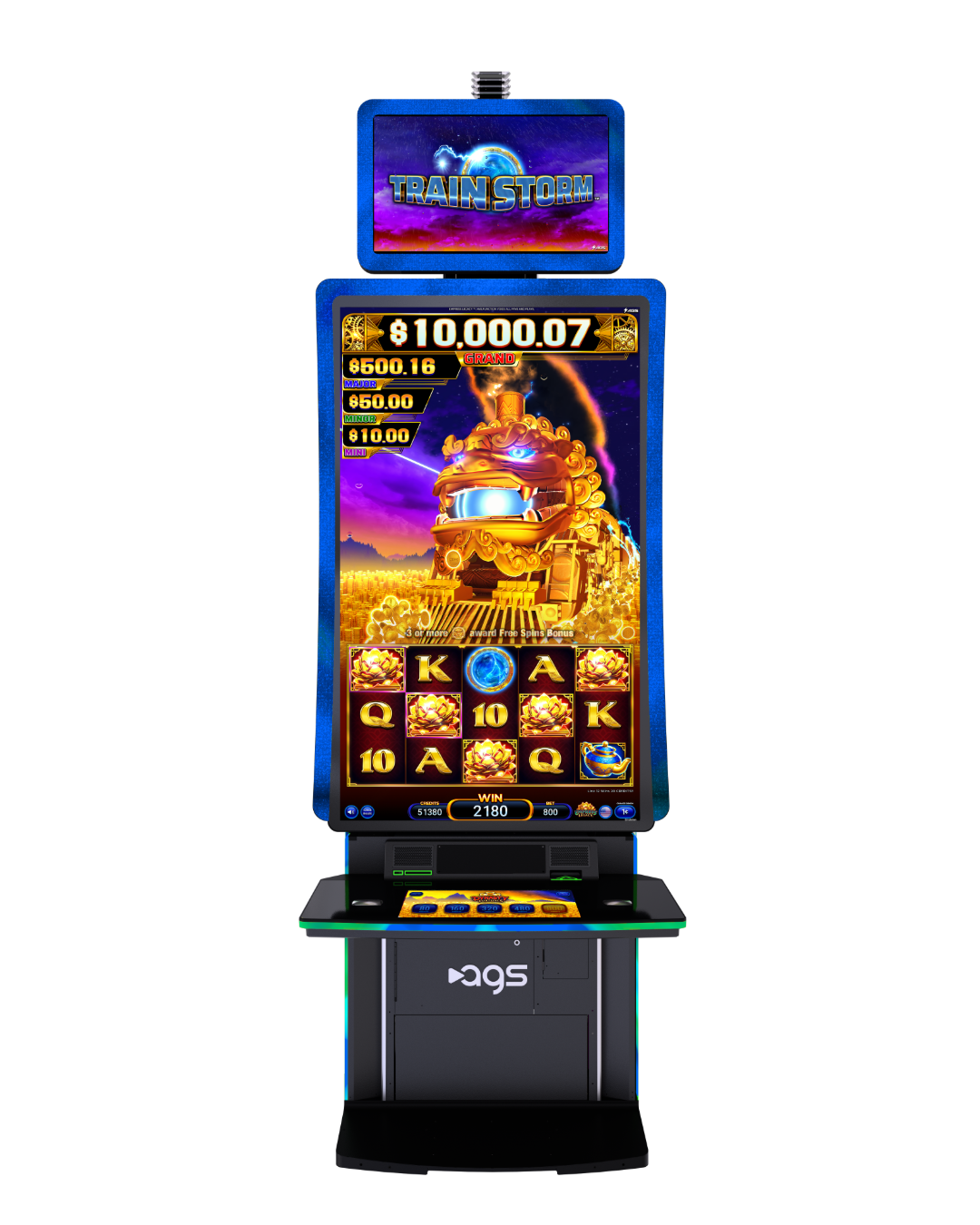Ultra Werewolf slot machine with a werewolf graphic and $10,000 grand jackpot display.