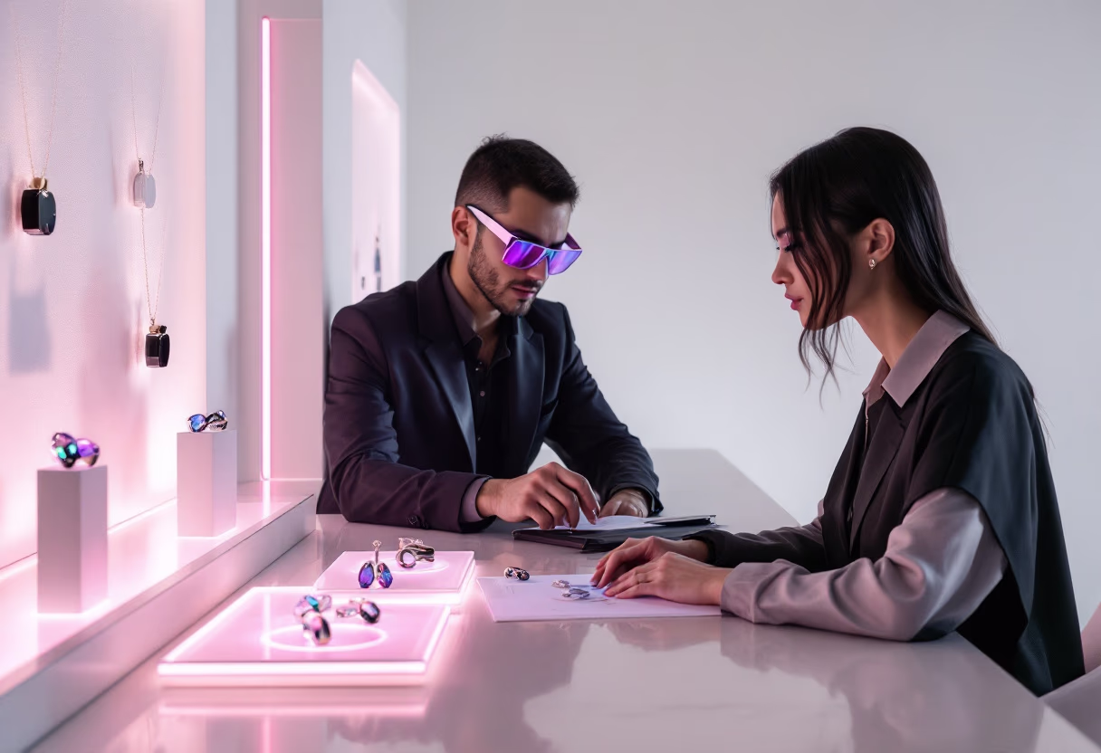 image of client consultation (for a jewelry store)