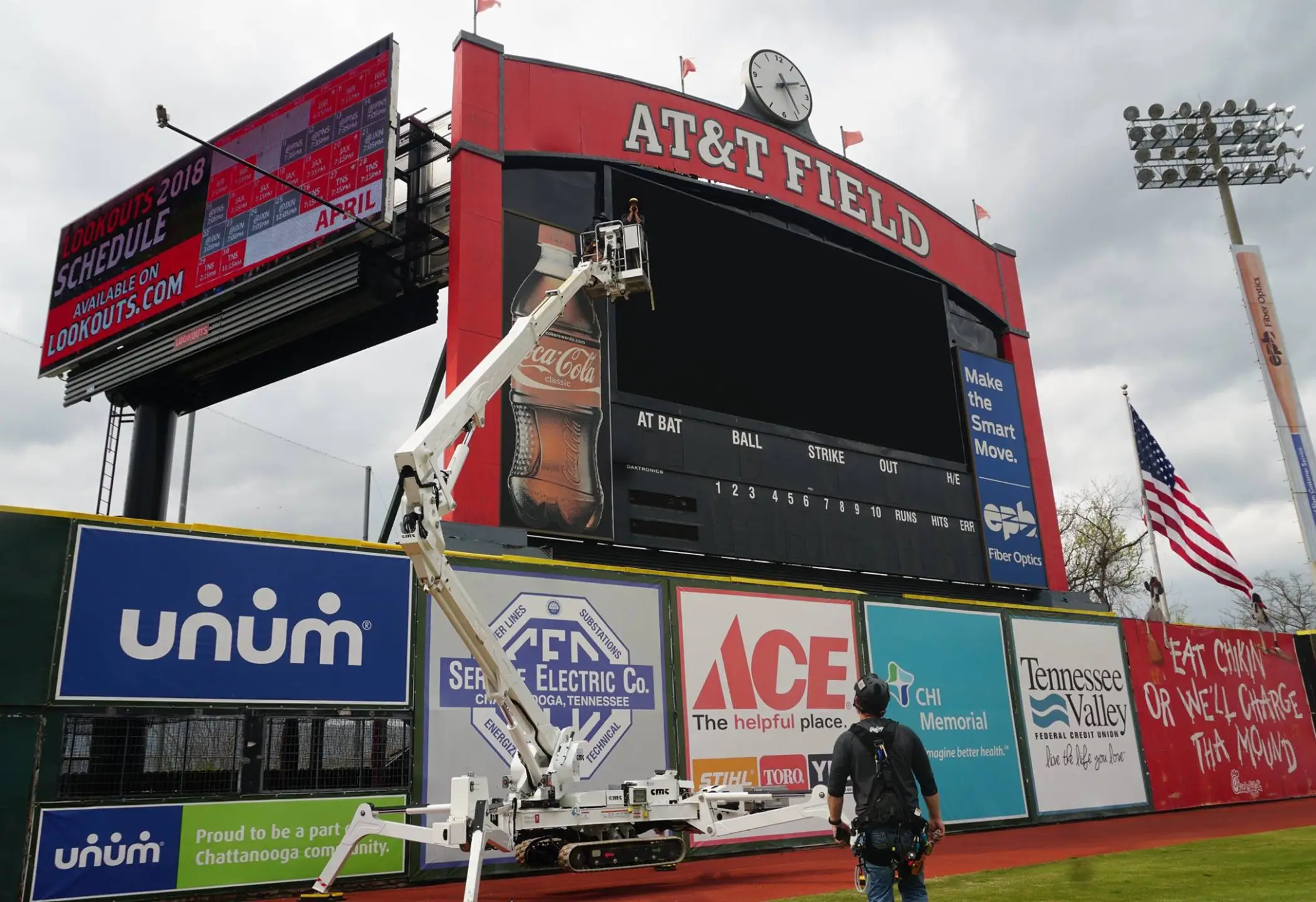 Baseball stadium maintenance with CMC 90HD Contractor Pro