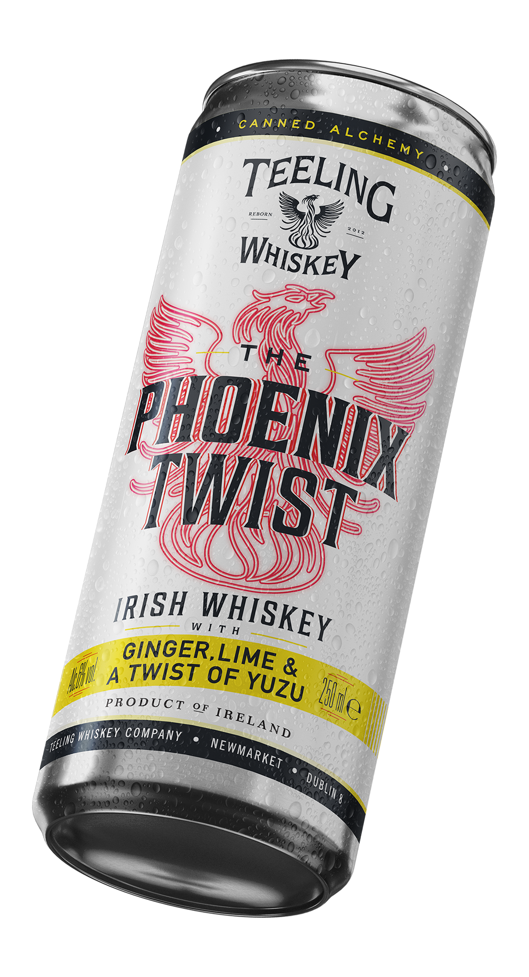 Teeling Phoenix Twist canned whiskey cocktail, packaging design by Brand Hatch Creative