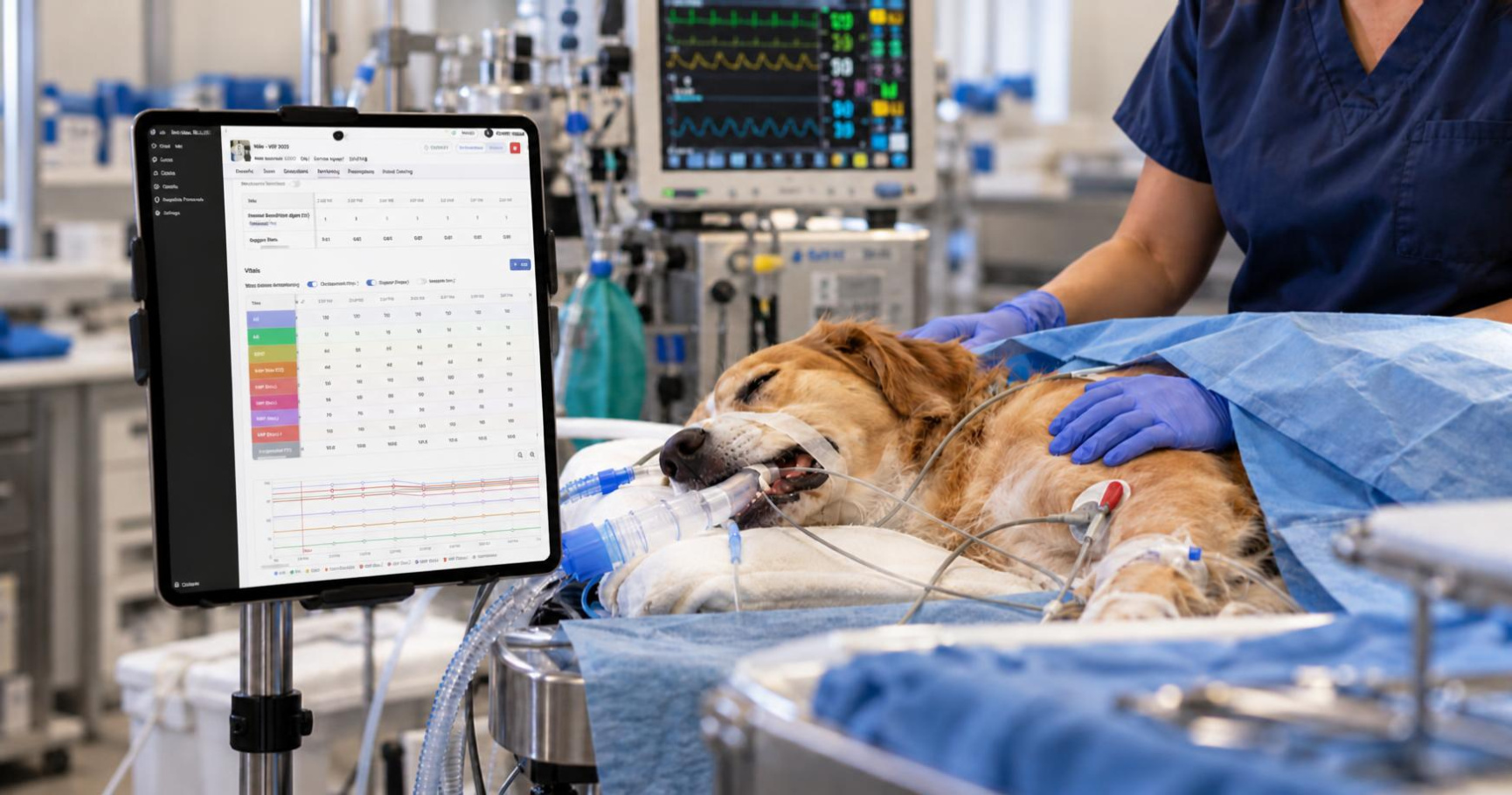 Illustrated: Patient's vitals being monitored every 5 minutes on Scout (not real patient or actual values).