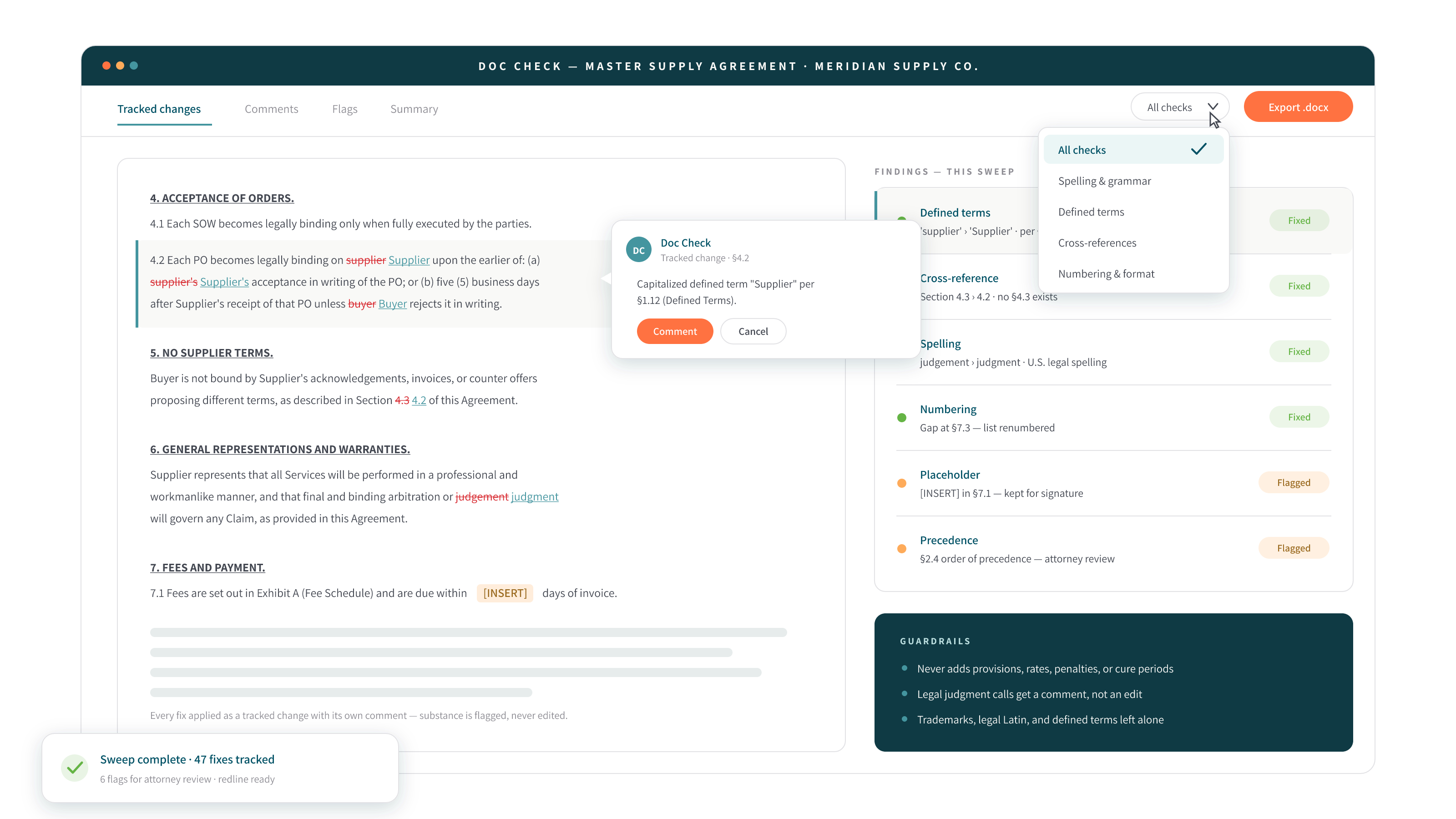 DocJuris Document Checker — legal document proofreading illustration