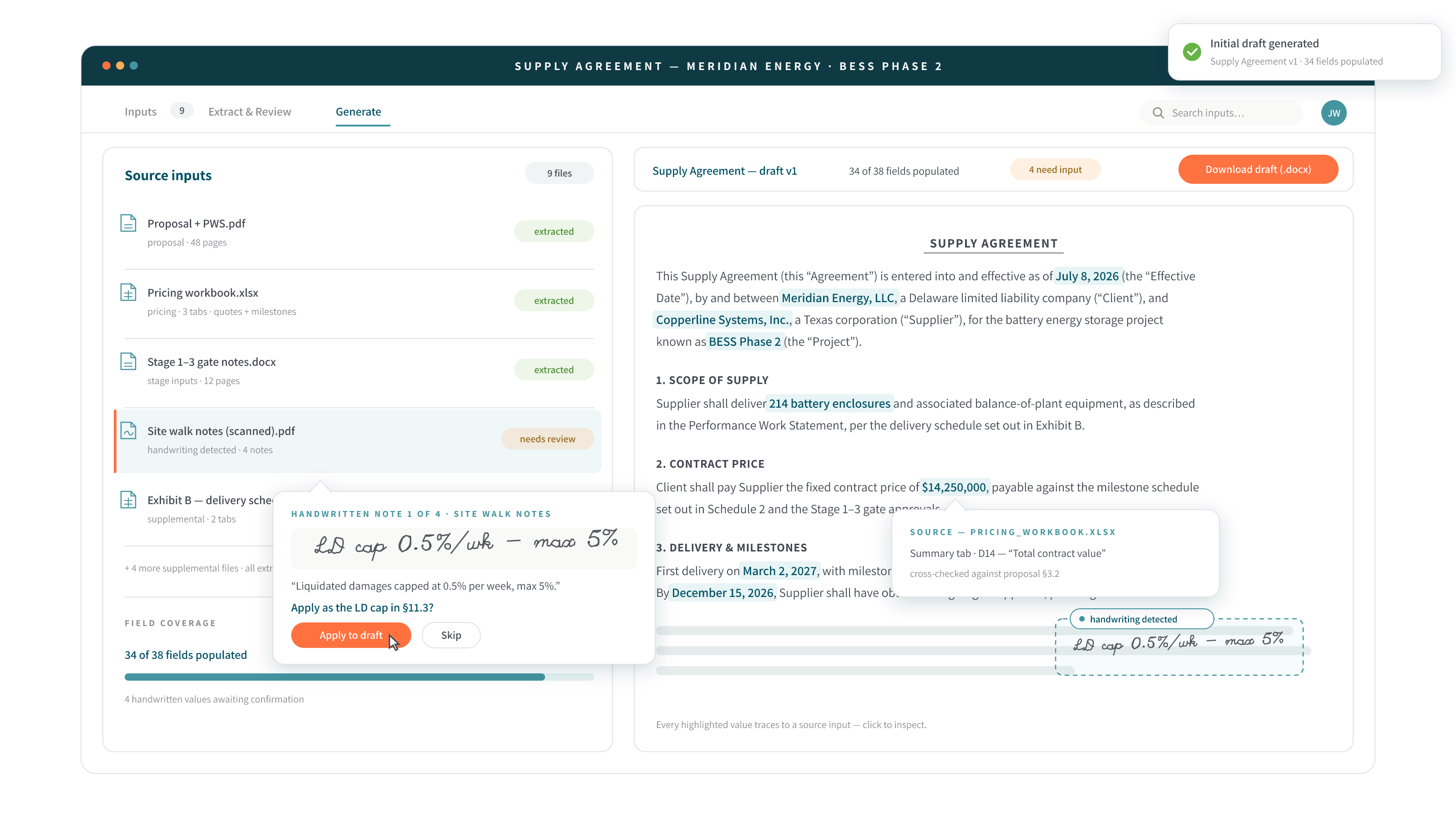 DocJuris Document Generation & Template Population illustration